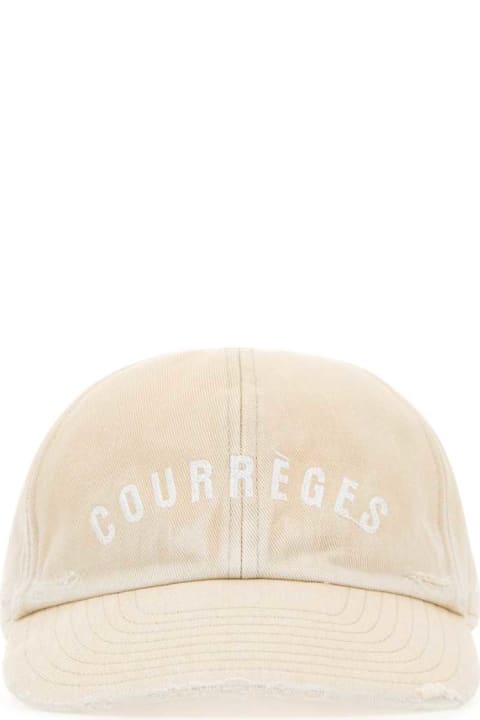 Hats for Women Courrèges Sand Cotton Baseball Cap
