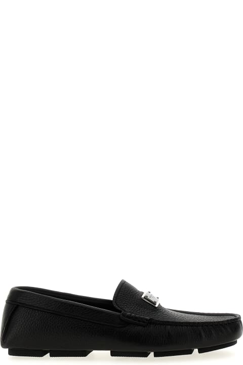Sale for Men Dolce & Gabbana Logo Leather Loafers