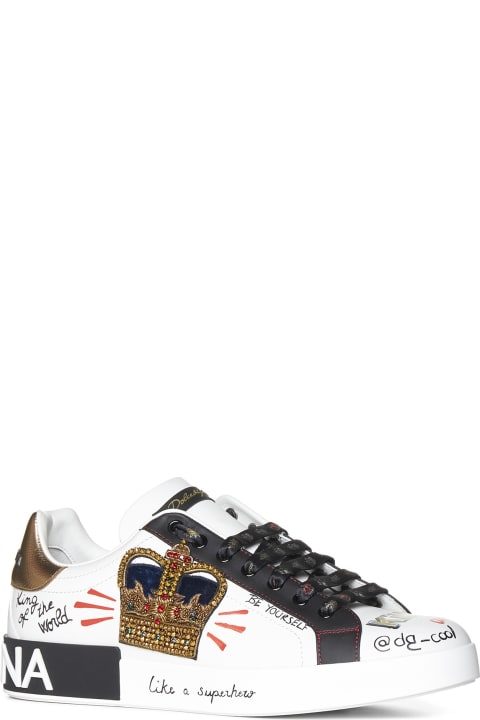 Dolce & Gabbana Shoes for Men Dolce & Gabbana Portofino Sneakers With Patch And Embroidery