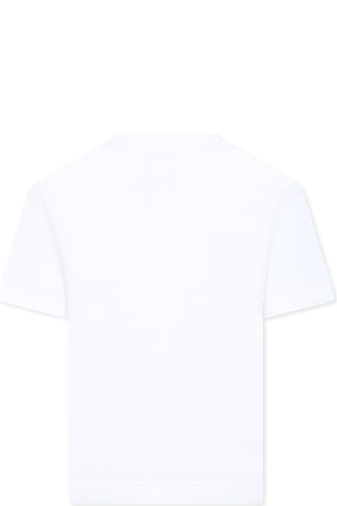 Homeware MSGM White T-shirt For Girl With Logo