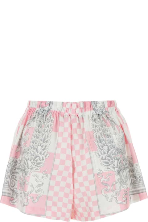 Sale for Women Versace Printed Twill Shorts