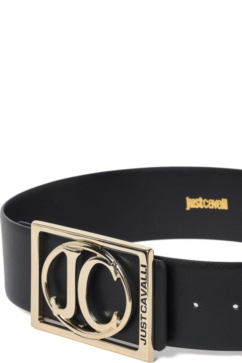 Belts for Women Just Cavalli Logo Plaque Belt