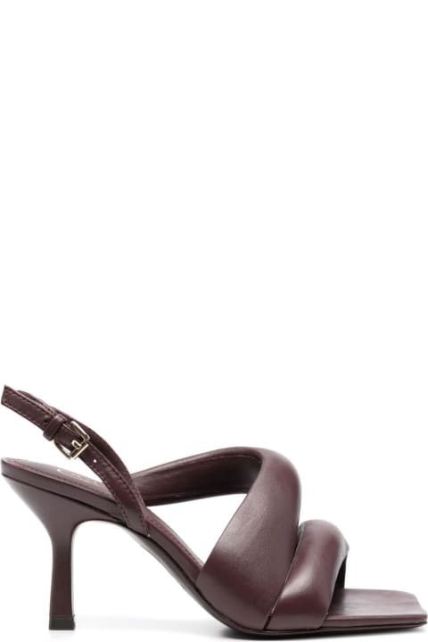 Ash Woman's Madison Burgundy Padded Leather Sandals