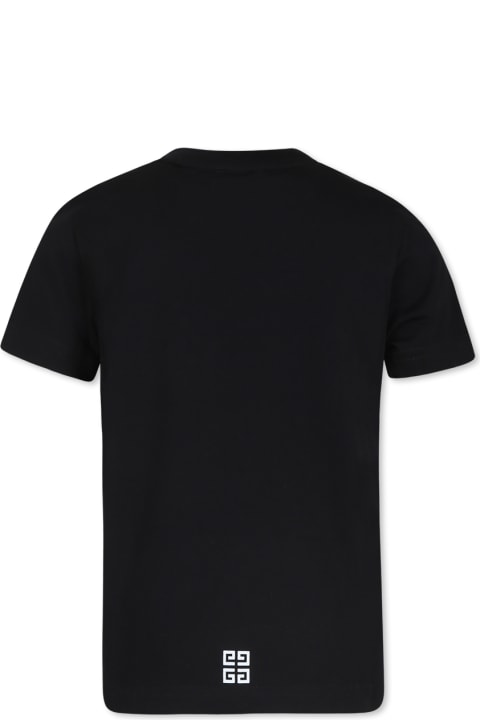 Givenchy T-Shirts & Polo Shirts for Women Givenchy Black T-shirt For Boy With Logo