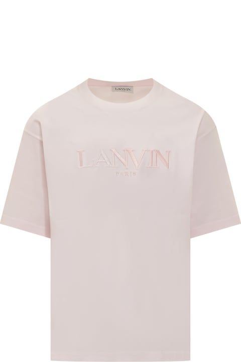 Lanvin Topwear for Men Lanvin Pink Cotton T-shirt