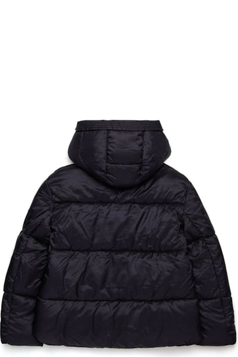 Diesel for Kids Diesel Oval-d Logo Patch Hooded Padded Jacket