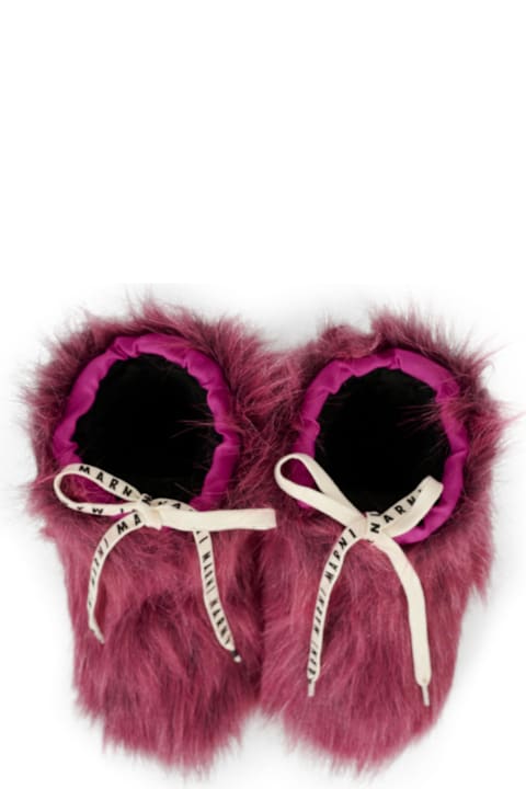 Homeware Marni Fuchsia Ankle Boots For Girl With Logo