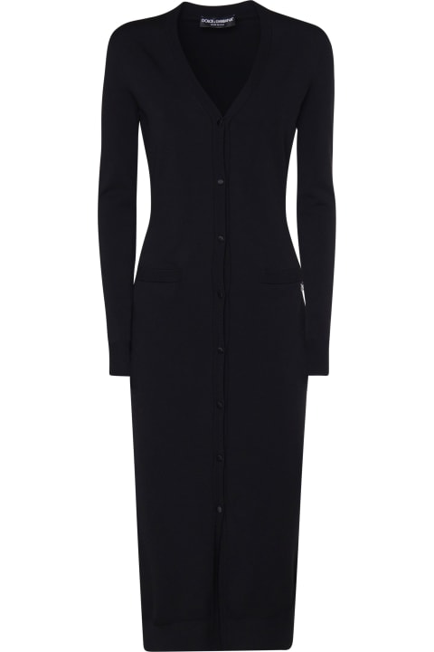 Dolce & Gabbana Sweaters for Women Dolce & Gabbana Long Cardigan In Stretch Viscose Knit
