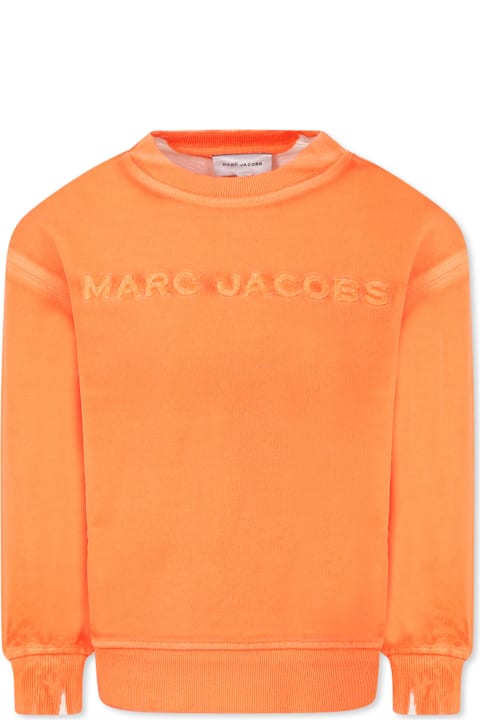 Little Marc Jacobs Sweaters & Sweatshirts for Boys Little Marc Jacobs Orange Sweatshirt For Kids With Logo