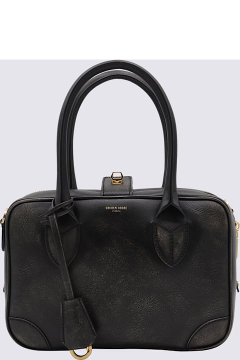 Golden Goose for Women Golden Goose Uded Black Leather Top Handle Bag