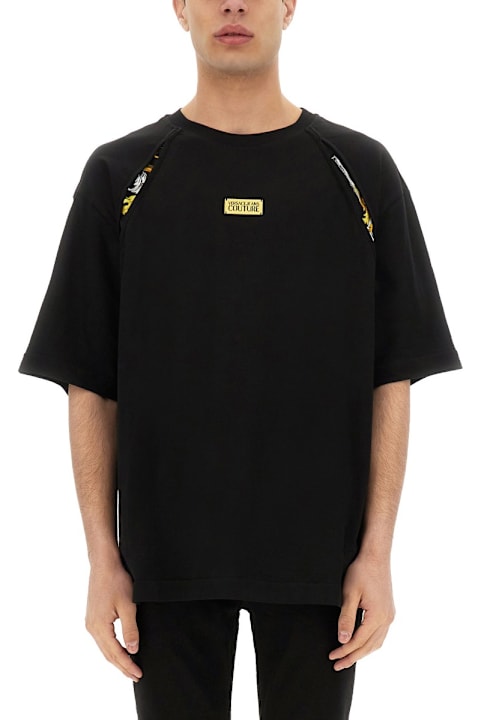 Versace Jeans Couture for Men Versace Jeans Couture T-shirt With Baroque Outline Inserts