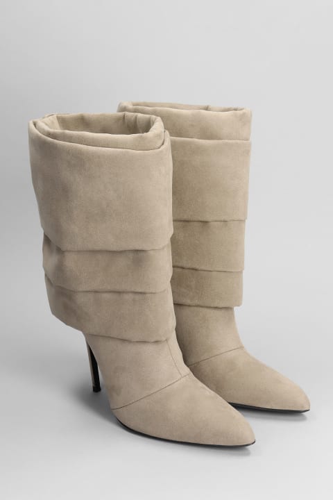 Fashion for Women Giuseppe Zanotti High Heels Ankle Boots In Taupe Suede