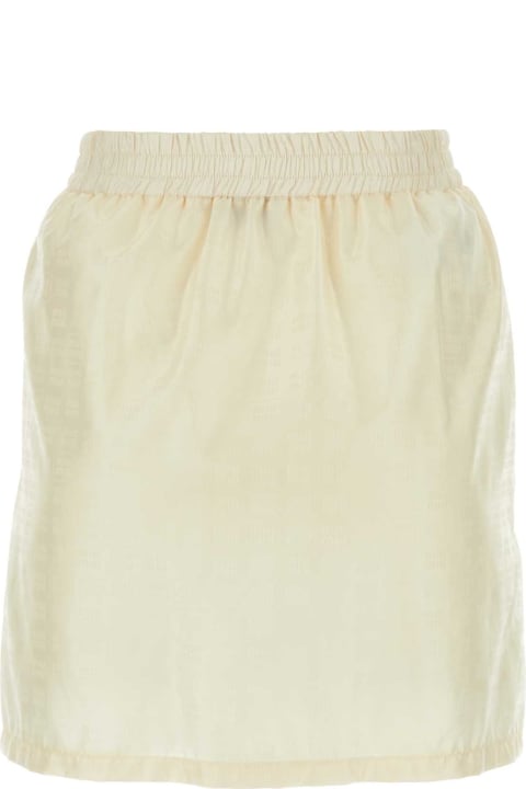 Miu Miu Clothing for Women Miu Miu Ivory Nylon Mini Skirt