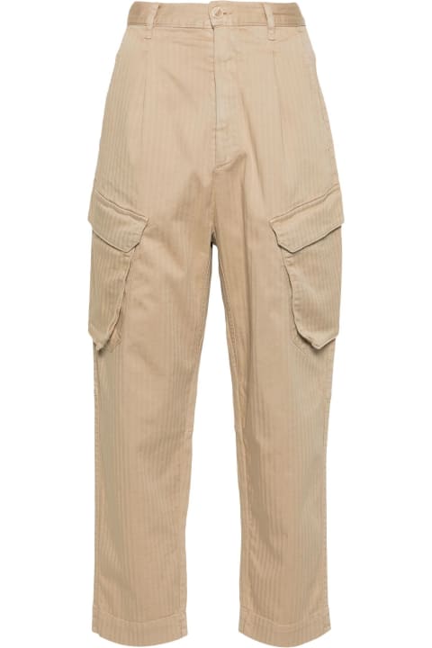 ウィメンズ SEMICOUTUREのパンツ＆ショーツ SEMICOUTURE Sand Beige Cotton Blend Trousers