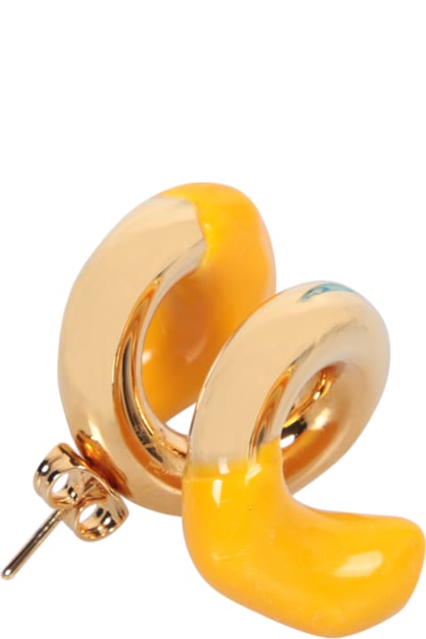 Sunnei for Women Sunnei Fusillo Rubberized Gold Earrings