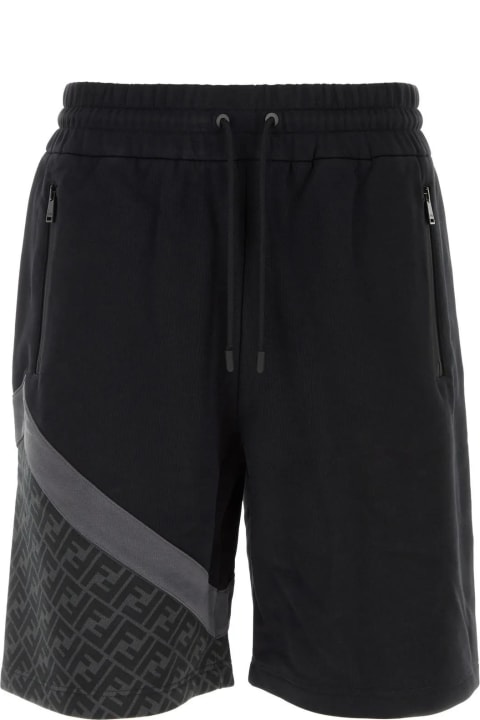 Fendi flocked discount drawstring shorts