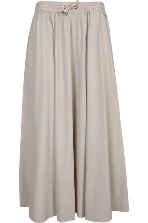 Herno Skirts for Women Herno Cream Stretch Nylon Midi Skirt