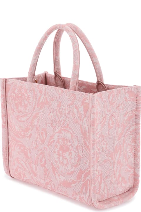 Versace Totes for Women Versace Pink Woven Bag