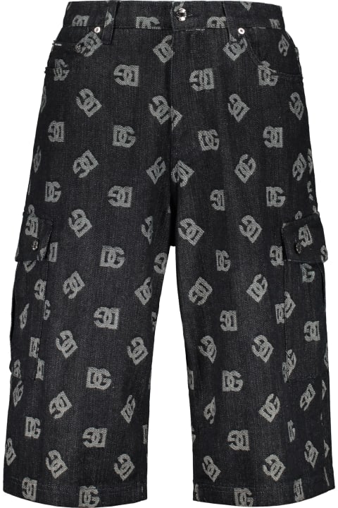 Dolce & Gabbana Men Dolce & Gabbana Cotton Cargo Bermuda Shorts