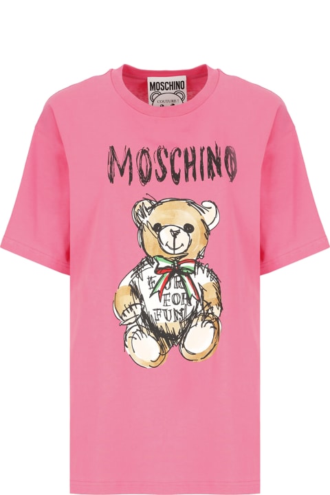 Moschino Topwear for Women Moschino Drawn Teddy Bear T-shirt