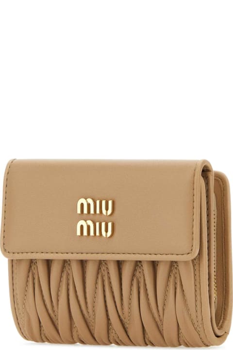 Miu Miu Wallets for Women Miu Miu Sand Leather Wallet