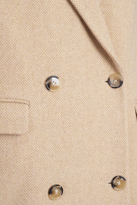 Marant Étoile Lexana Coat In Beige Wool | italist