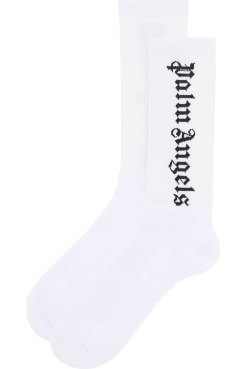 Underwear for Men Palm Angels White Socks With Logo