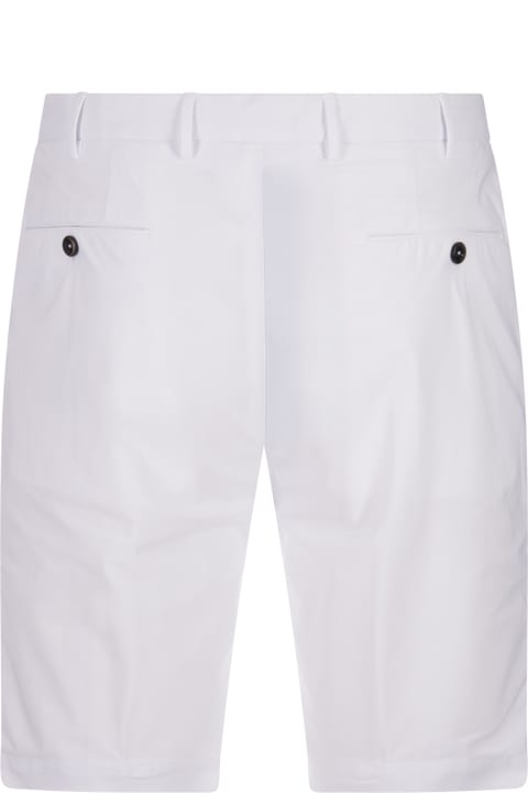 メンズ PT Bermudaのボトムス PT Bermuda White Stretch Cotton Shorts
