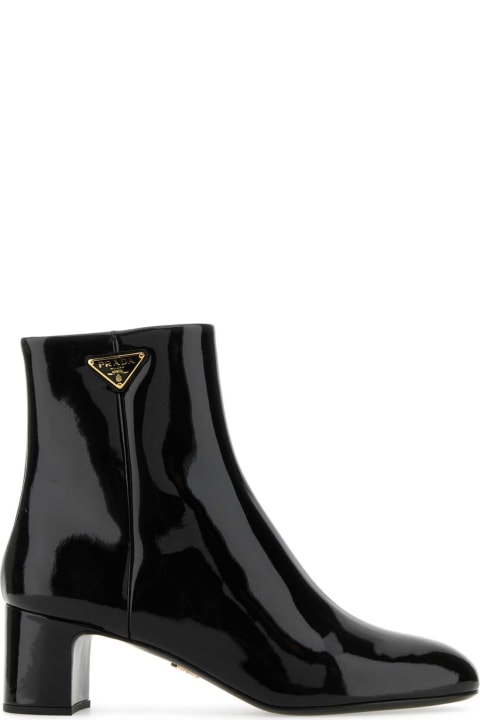 Prada Sale for Women Prada Black Leather Ankle Boots