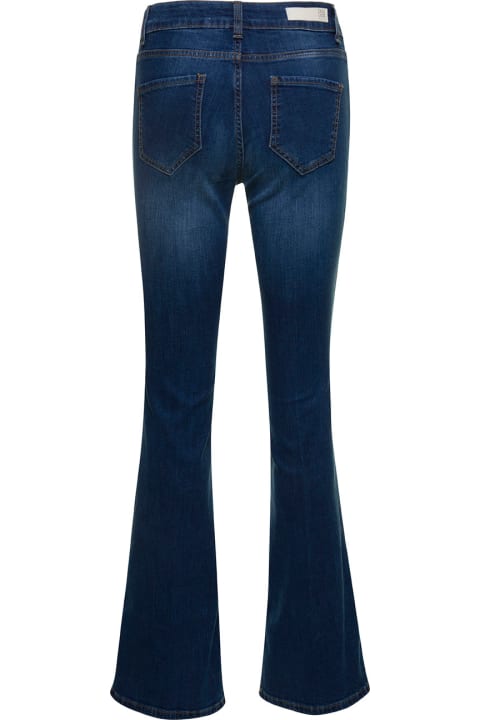 Douuod Clothing for Women Douuod Blue Medium Ride Flared Jeans In Stretch Cotton Denim Woman
