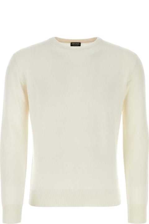 Zegna for Men Zegna Ivory Cashmere Sweater