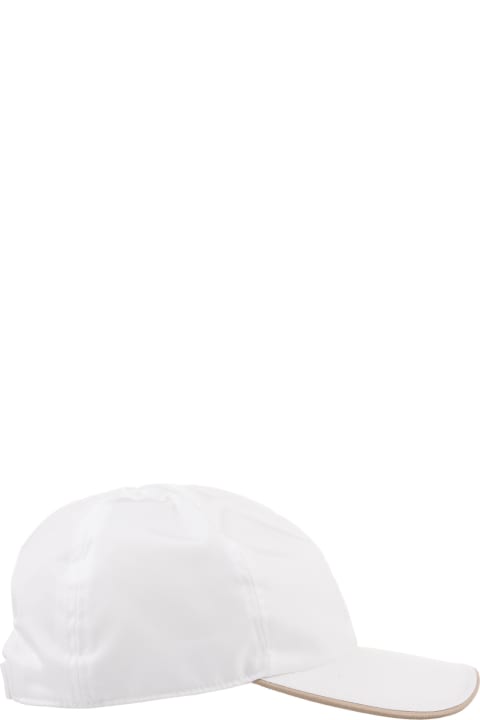 Kiton for Men Kiton White Nylon Baseball Hat With Logo