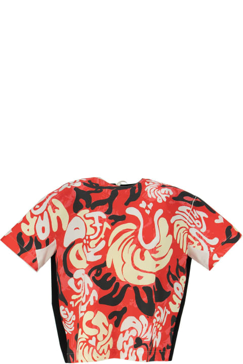 Marni Topwear for Women Marni Tropical Flower Print Jersey T-shirt