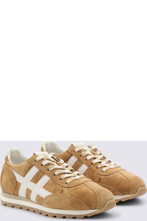Hogan Cognac Leather Sneakers