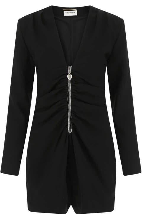 Fashion for Women Saint Laurent Black Crepe Jumpsuit