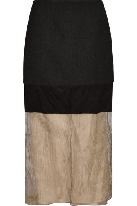 Prada Clothing for Women Prada Mesh Paneled Skirt