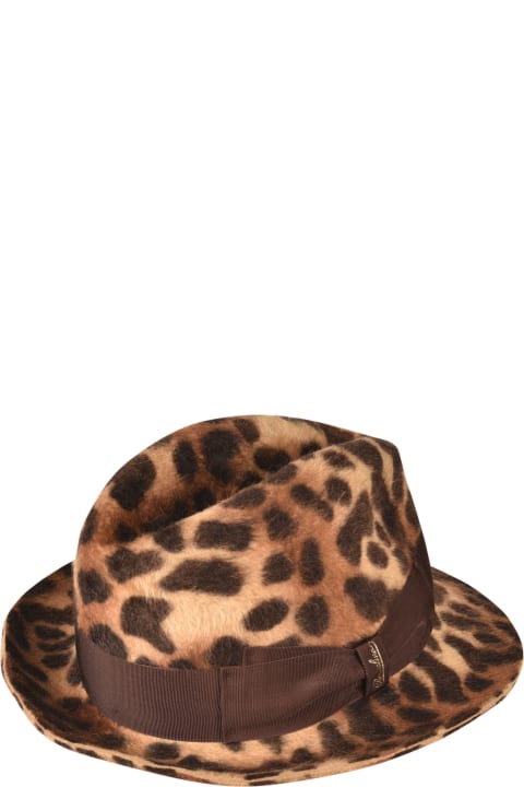 Borsalino Accessories for Women Borsalino Animalier Print Hat