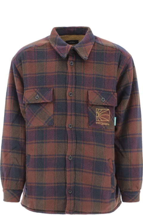 PACCBET for Men PACCBET Logo Embroidered Check Shirt Jacket