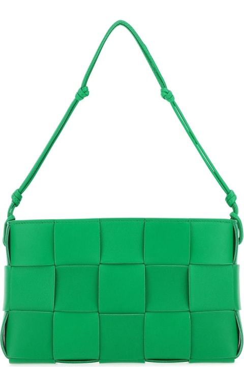 Grass Green Nappa Leather Cassette Shoulder Bag