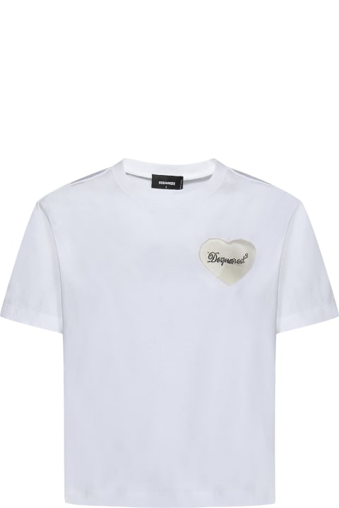 Dsquared2 Topwear for Women Dsquared2 Boxy Fit Heart T-shirt