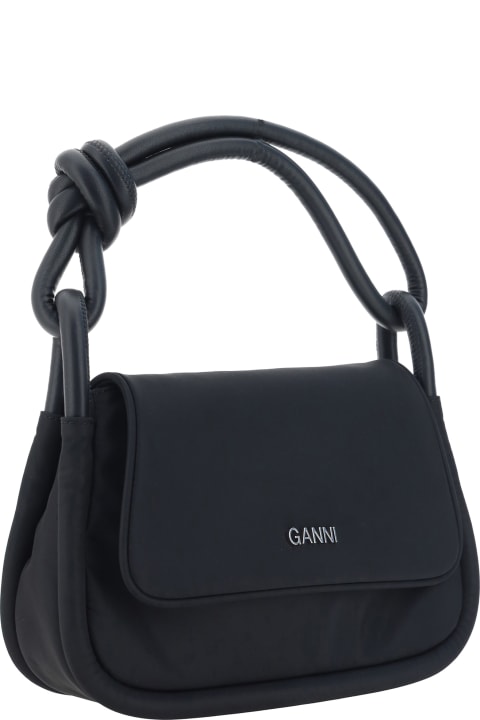 Ganni Shoulder Bags for Women Ganni Knot Flap Handbag