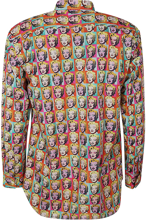 Clothing Sale for Men Comme des Garçons All-over Madonna Photo Printed Round Hem Shirt