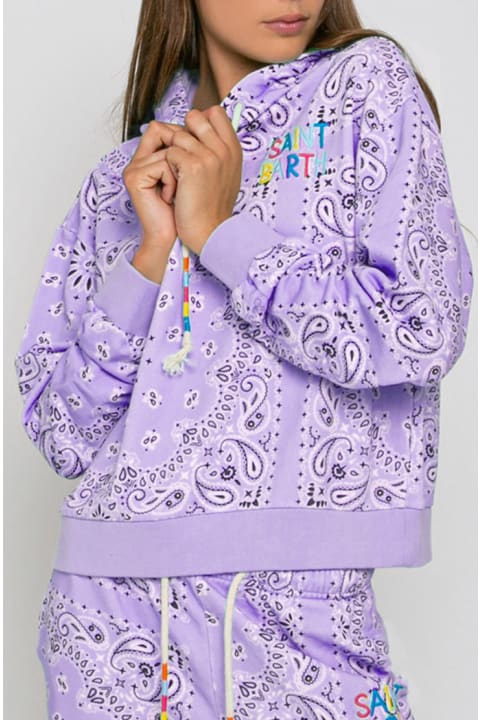 Fashion for Kids MC2 Saint Barth Cotton Bandanna Hoodie With Saint Barth Embroidery