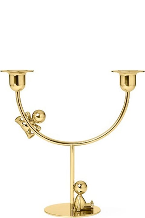 Home Décor Ghidini 1961 Omini - The Lazy Climber Candlestick Polished Brass