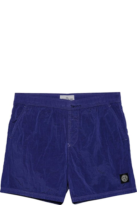 Stone Island Pants for Men Stone Island Compass-patch Swim Shorts