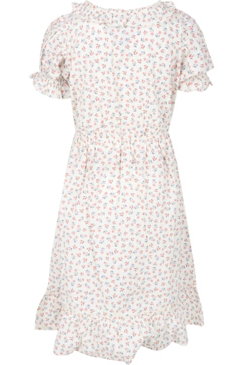 Ivory Dress For Girl With Flowers
