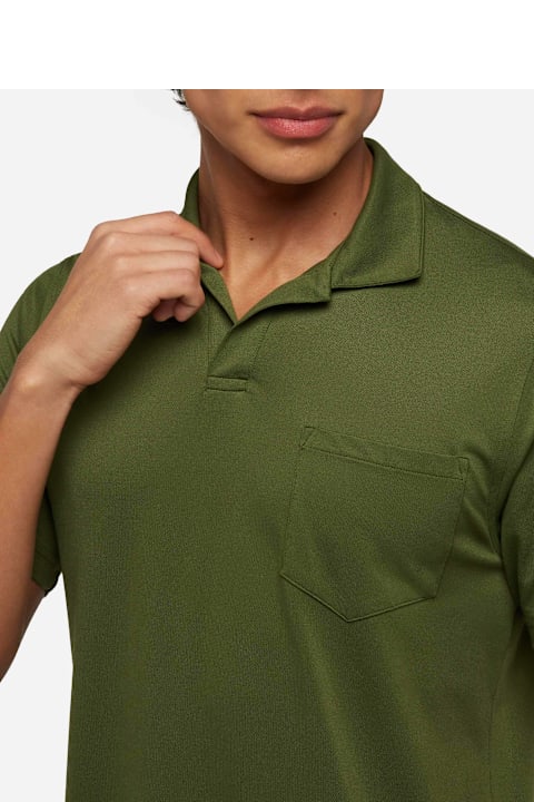 Homeware MC2 Saint Barth Military Green Technical Piquet Polo Shirt Camber