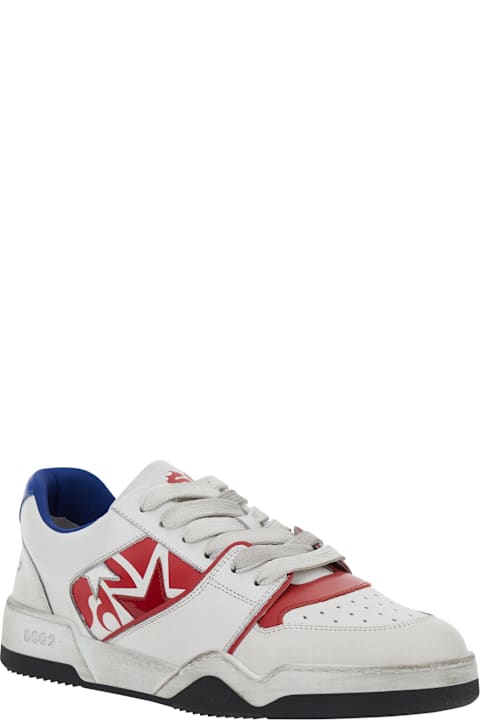 Fashion for Men Dsquared2 Multicolor Leather Spiker Sneakers