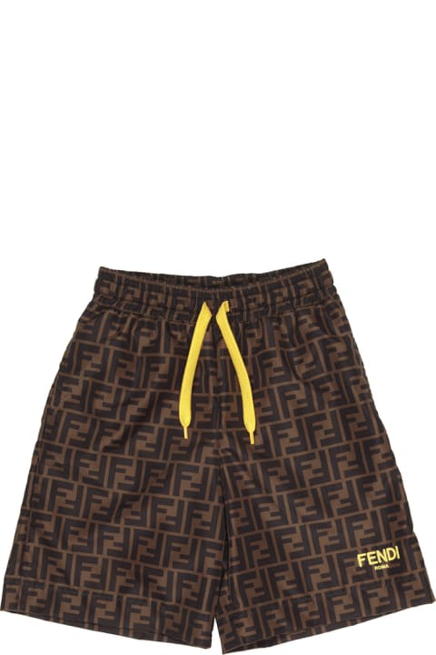 Swimwear for Boys Fendi Ff Logo Swimwear