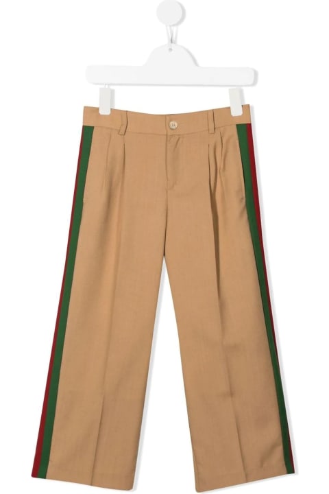 Gucci Bottoms for Boys Gucci Gucci Kids Trousers Brown